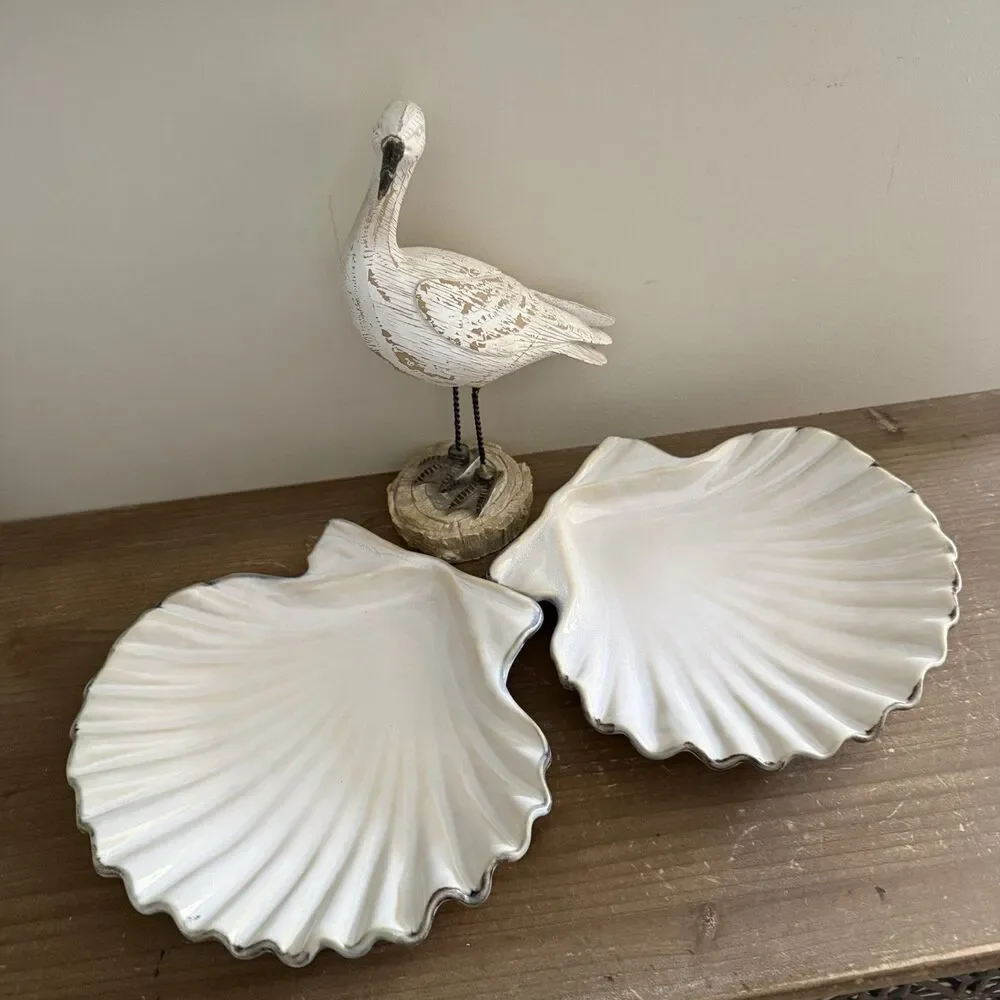 Set of 2 Pottery Barn Under The Sea Plates 9” Dish Nautical Coastal Beach Decor
